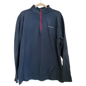 Columbia Pullover XL Fleece 1/4 Zip Gray Long Sleeve